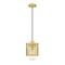Z-Lite Kipton 1 Light Mini Pendant, Rubbed Brass & Clear 3037MP-RB - alternate 8